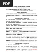 MINUTA CAJA HONORMEJORAS COMPRAVENTA, AFECTACION A VIVIENDA Y CONDICION RESOLU Gilmaria Garces