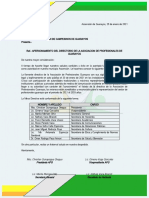 Apersonamiento Del Directorio de La Asociacion de