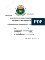 Computer Hardware and Maintenance Assignment