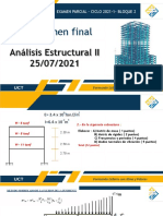 Examen Parcial Análisis Estructural II 2021-1