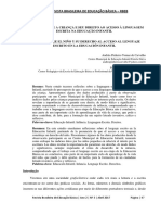 6 Um Olhar Sobre A Criança e Seu Direito Ao Acesso À Linguagem Escrita Na Educação Infantil