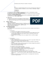 I. Objectives A. Content Standard: A Semi-Detailed Lesson Plan For Grade 10 Science