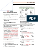 PAST CONTINUOUS - Use of English Task