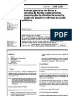 NBR 12021 MB 3357 - Efluentes Gasosos em Dutos e Chamines de Fontes Estacionarias - Determinacao de Dioxido de Enxofre Trioxido de Enxofre e Nevoas de Acido Sul