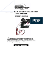 12 Volt Bar-Mount Chain Saw Sharpener Owner'S Manual: Item # 141259