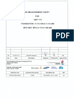 Re-Measurement Sheet FOR UNIT112 Foundation V 112 106 & V 112 206 Mto R F M O-C-112-V-106-206