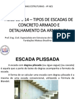 Aulas 13 e 14 - TIPOS DE ESCADAS DE CONCRETO ARMADO E DETALHAMENTO DA ARMADURA