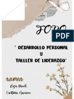 Foro Temático-Desarrollo Personal y Taller de Liderazgo