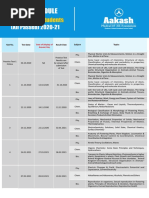 AIATS Schedule For XII Passed - RM - 2020-21