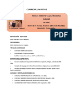 Curriculum Vitae Yamile Robles