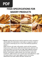 Fssai Specifications For Bakery Products