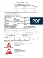 Test 3 - Week 1 - July: Phần trả lời: 1. - - - - - -