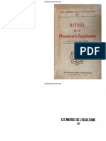 Le Comte de Cagliostro PDF Rituel de La Maçonnerie Egyptienne