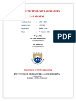 Concrete Technology Laboratory Lab Manual