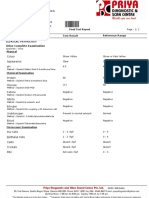 Urine Complete Examination: Colour Appearance PH