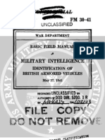 FM 30-41 Identification of British Armored Vehicles