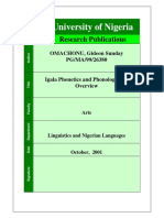 Igala Phonetics and Phonology - An Overview