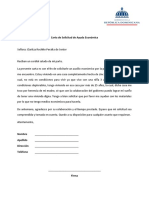 Carta de Solicitud de Ayuda Económica