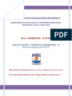 Manonmaniam Sundaranar University: M.Sc. Chemistry - Ii Year