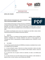 EDITAL ARI 026 2021 - Curso de Español Lengua y Cultura - UNNOBA