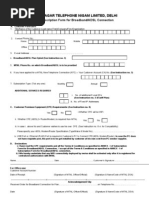 MTNL Broadband Form