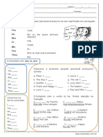 Personal Pronouns and Verb To Be