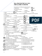 OVERALL PRACTICE TEST (29.7.2021) Time Allowed: 90 Minutes: I. Choose The Best Answer