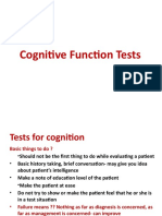 Cognitive Function Tests