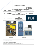 Quotation of Universal Testing Machine