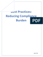 Best Practices - Reducing Compliance Burden