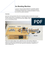 Arduino 3D Wire Bending Machine