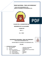 Universidad Nacional "San Luis Gonzaga": Silabo de La Asignatura De: Ingenieria de Valuaciones