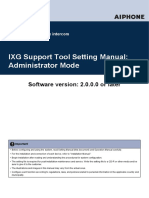 IXG System IXG Support Tool Setting Manual (Administrator Mode) Ver.2.0.0.0 en