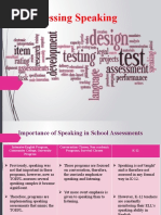 Speaking Assessment