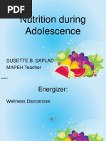 Nutrition During Adolescence