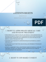 Patients Rights: Presented By: Ederlyn Papa-Destura, RN, Man