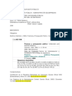 663 Finanzas y Presupuesto Público