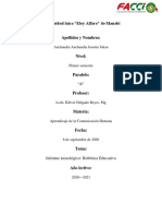 Informe La Robotica Educativa