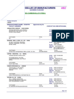 Approved List of Manufacturers: Line Pipes (Carbon/Alloy Steel)