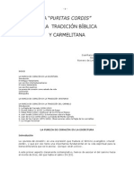 La Puritas Cordis en La Tradicion Biblica y Carmelita