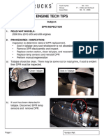 Engine Tech Tips: Subject: DPR Inspection 1. Relevant Models