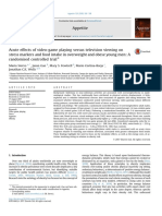 Acute Effects of Video-Game Playing Versus Television Viewing On Stress Markers and Food Intake in Overweight and Obese Young Men Mario Siervo 2018