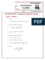 Potenciacion Exponentes Especiales