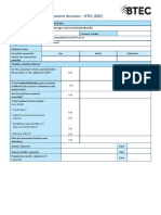 Internal Verification of Assessment Decisions - BTEC (RQF) : Higher Nationals