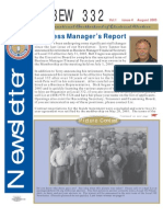 IBEW 332: Business Manager 'S Report