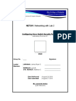 NET201: Networking With Lab 2: Configuring Cisco Switch Security Features