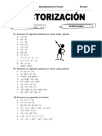 Factorización - Tercero