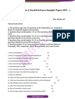 CBSE Class 6 Social Science Sample Paper SET 1