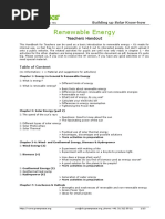 Renewable Energy: Teachers Handout