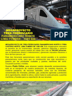 Megaproyecto Tren Ferroviario Panamericano Norte Lima Tumbes1380Km